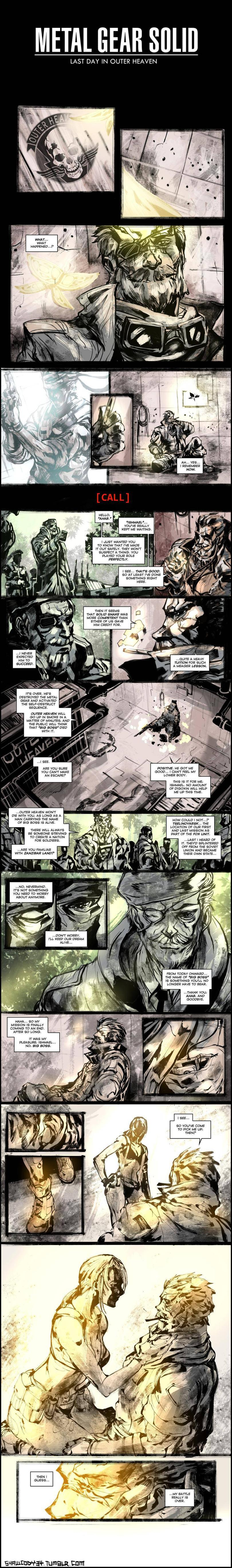 Illustration for article titled Metal Gear Solid V Fan's Comic Ending Is Better Than The Real Thing